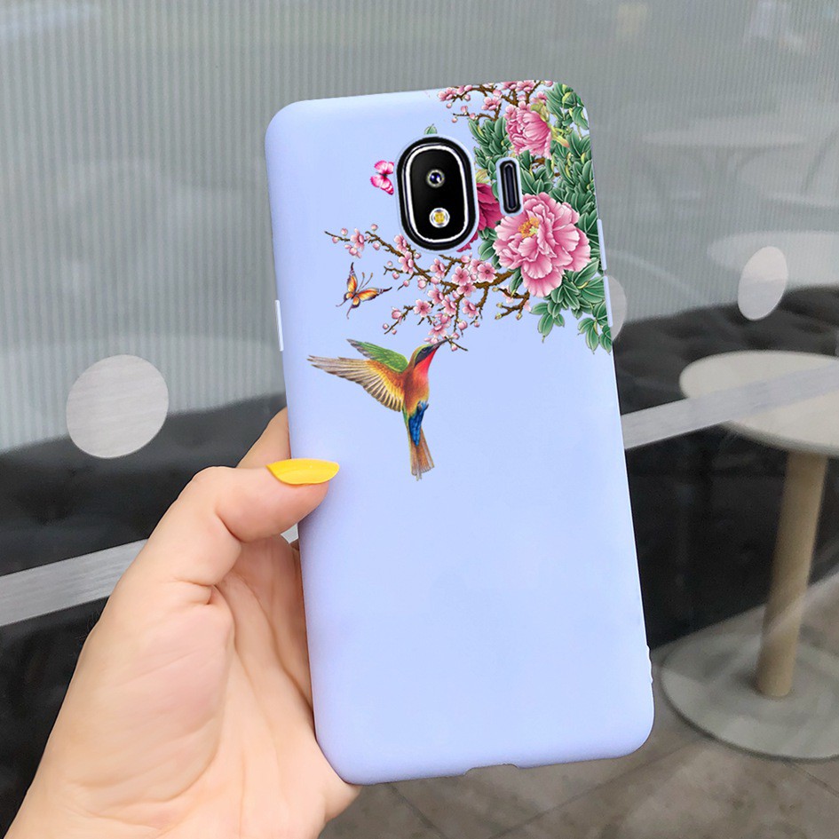 Ốp điện thoại silicone mềm in hình trái tim cho Samsung Galaxy J4 2018 J400 SM-J400F 5.5 inch