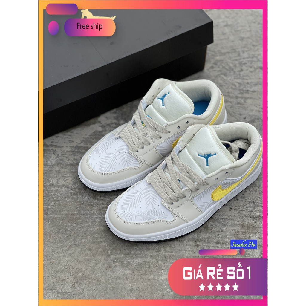 (FULL BOX + QUÀ TẶNG) Giày thể thao AIR Jordan 1 Low Palm Tree " Light Orewood Brown" siêu đẹp dành cho nam và nữ | BigBuy360 - bigbuy360.vn