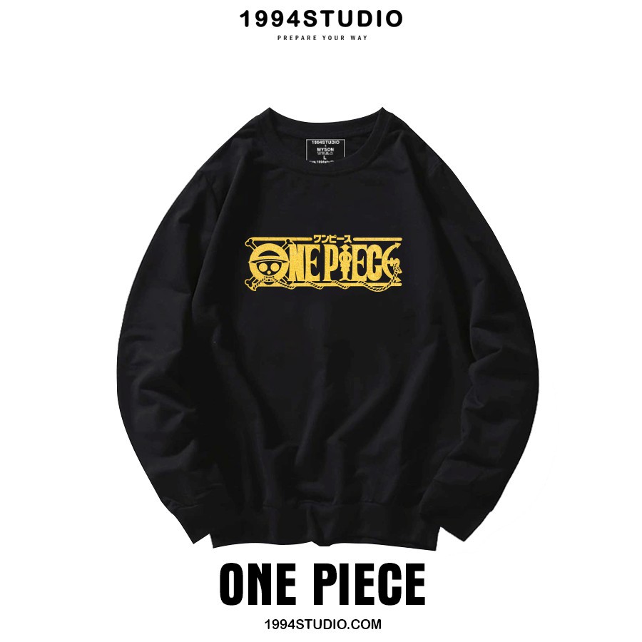 [Mã 1994UP20K Giảm 20% Đơn 400K] Áo Sweater Áo Nỉ Da Cá One Piece Nhũ Vàng Unisex  - 1994 Studio