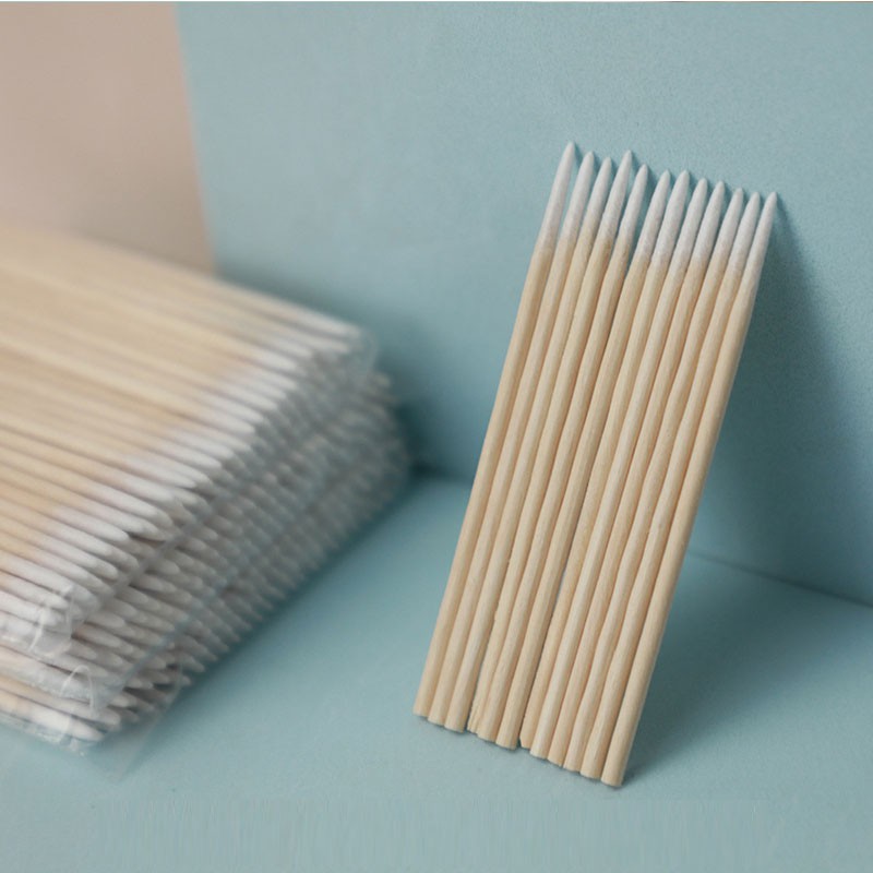 Bộ 100 Tăm Bông Cotton Dùng Một Lần Để Tẩy Trang Và Trang Điểm