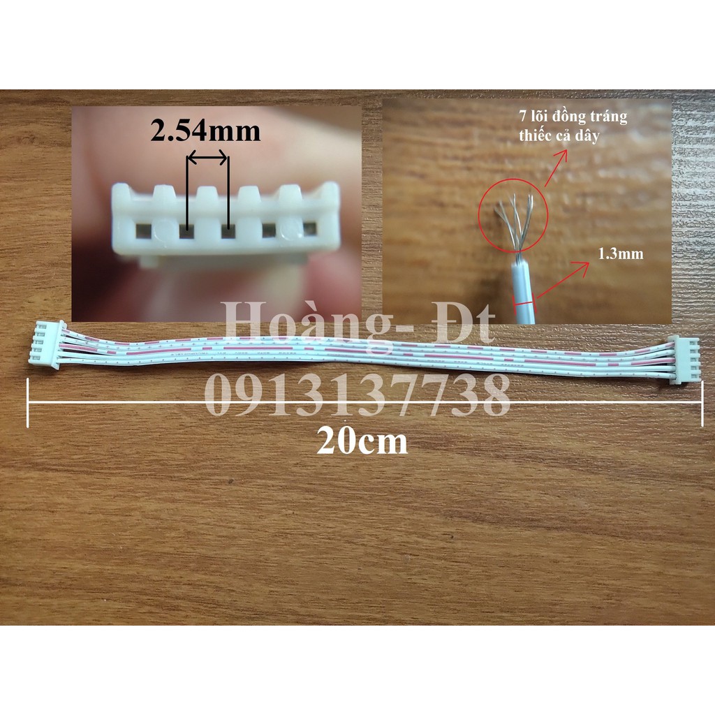 Dây Bus XH2.54mm đực đôi 20cm