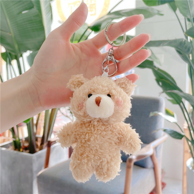 Móc Khóa Gấu Nhồi Bông Mềm Mại Dễ Thương