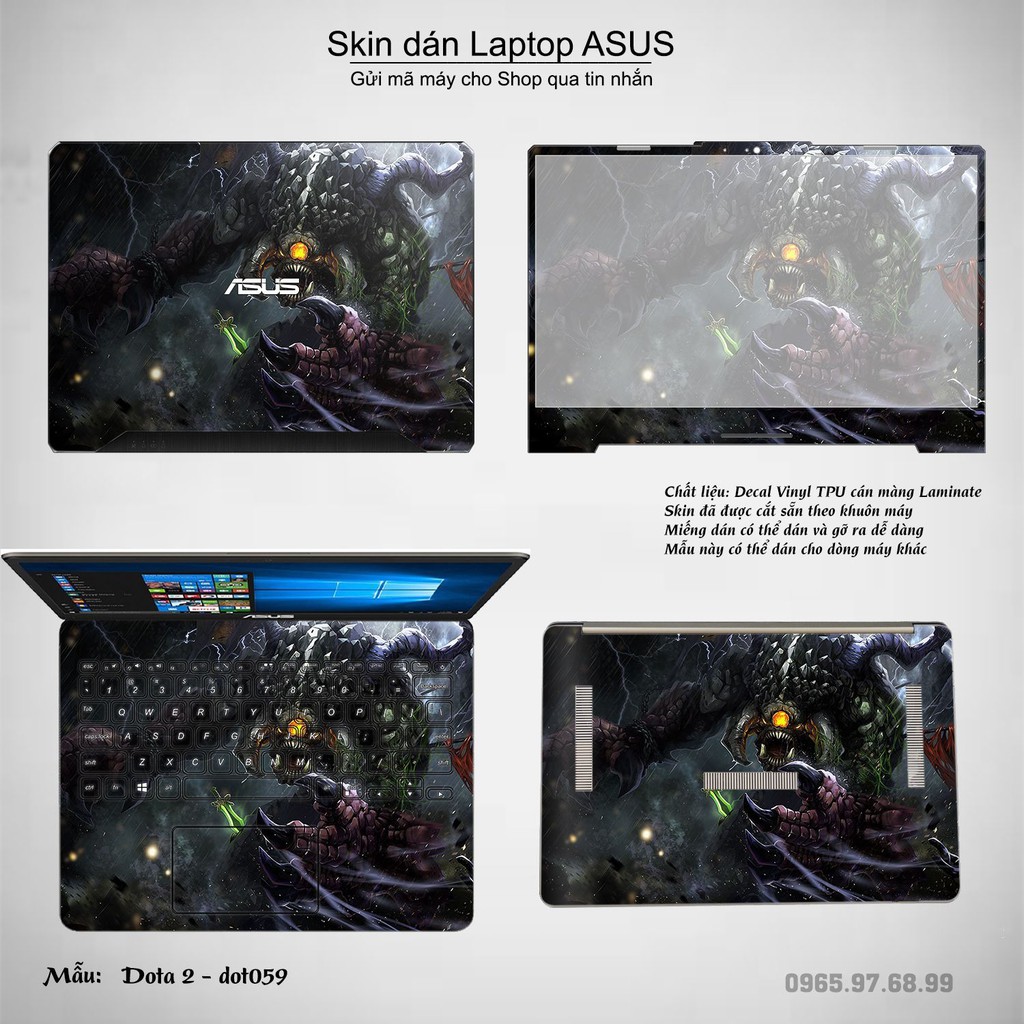 Skin dán Laptop Asus in hình Dota 2 _nhiều mẫu 10 (inbox mã máy cho Shop)