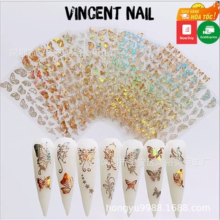Sticker Dán Móng Họa Tiết Bướm Bảy Màu - Mẫu mới 2021 (Bướm 7 màu Mẫu 06)