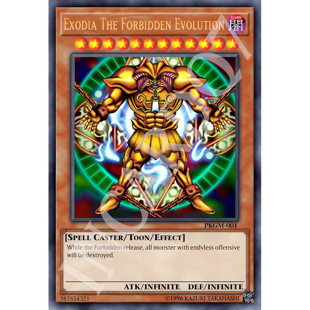 Pack 18 Lá Bài Yugioh  Exodia (Bài in Giấy Bóng Chất Lượng Cao)