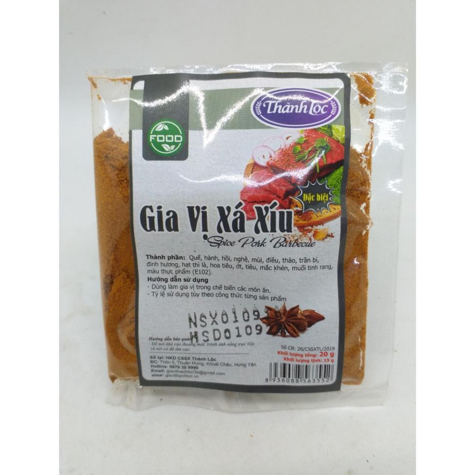 [Giá Hủy Diệt] 5Combo /Bột gia vị xá xíu G20g (15g)/20 Gia Vị Thành Lộc