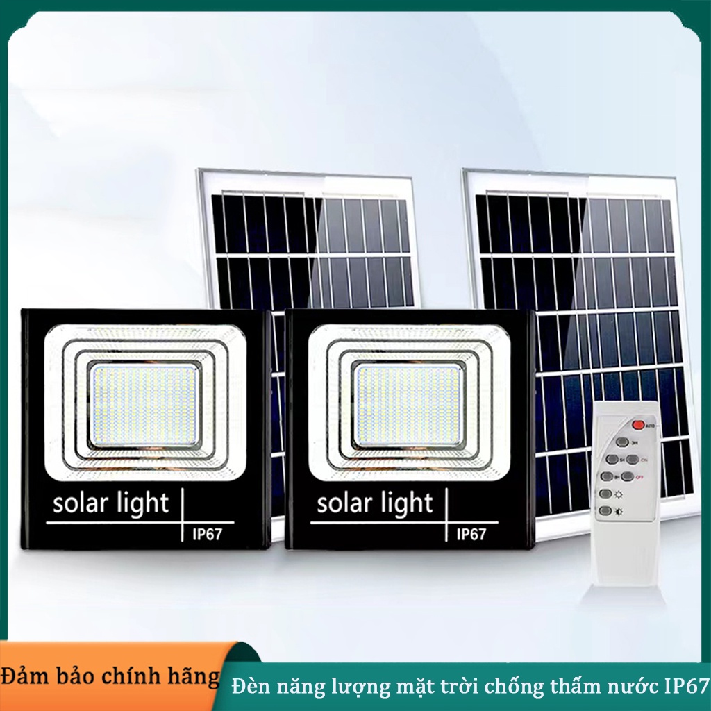 Đèn năng lượng mặt trời sân vườn Đèn Led Năng Lượng Mặt Trời Siêu Sáng Chống Nước500w, 300w, 200w, 50wcó báo dung lượng