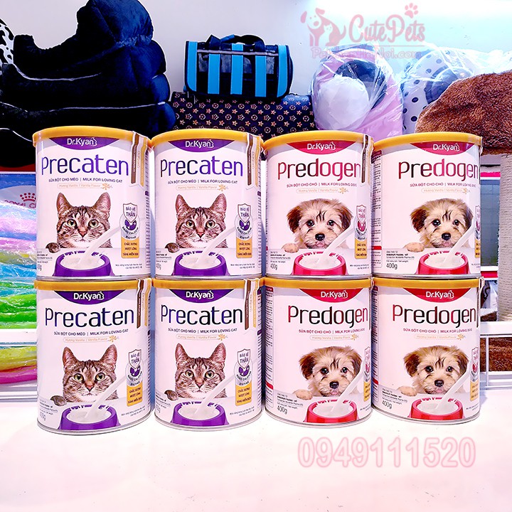 Sữa bột cho Chó Con và Mèo Con  Dr.kyan dạng lon 400g