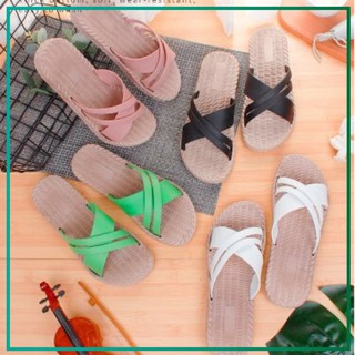 Dép Quai Ngang [Hàng Chuẩn] Dép Nữ Giả Cói Quai Ngang Đi Biển Chống Nước, Nhựa Mềm,Êm Chân