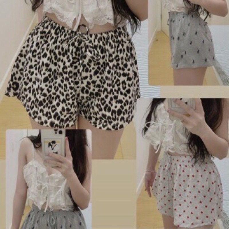 Quần short, Quần ngủ thái lan mặc nhà vải cotton mịn mát co giãn 4 chiều