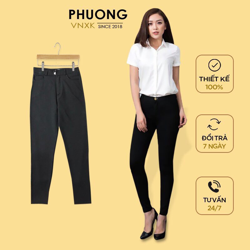 Quần tregging cạp cao tôn dáng chất Umi Hàn hàng VNXK đủ size 44 - 65kg