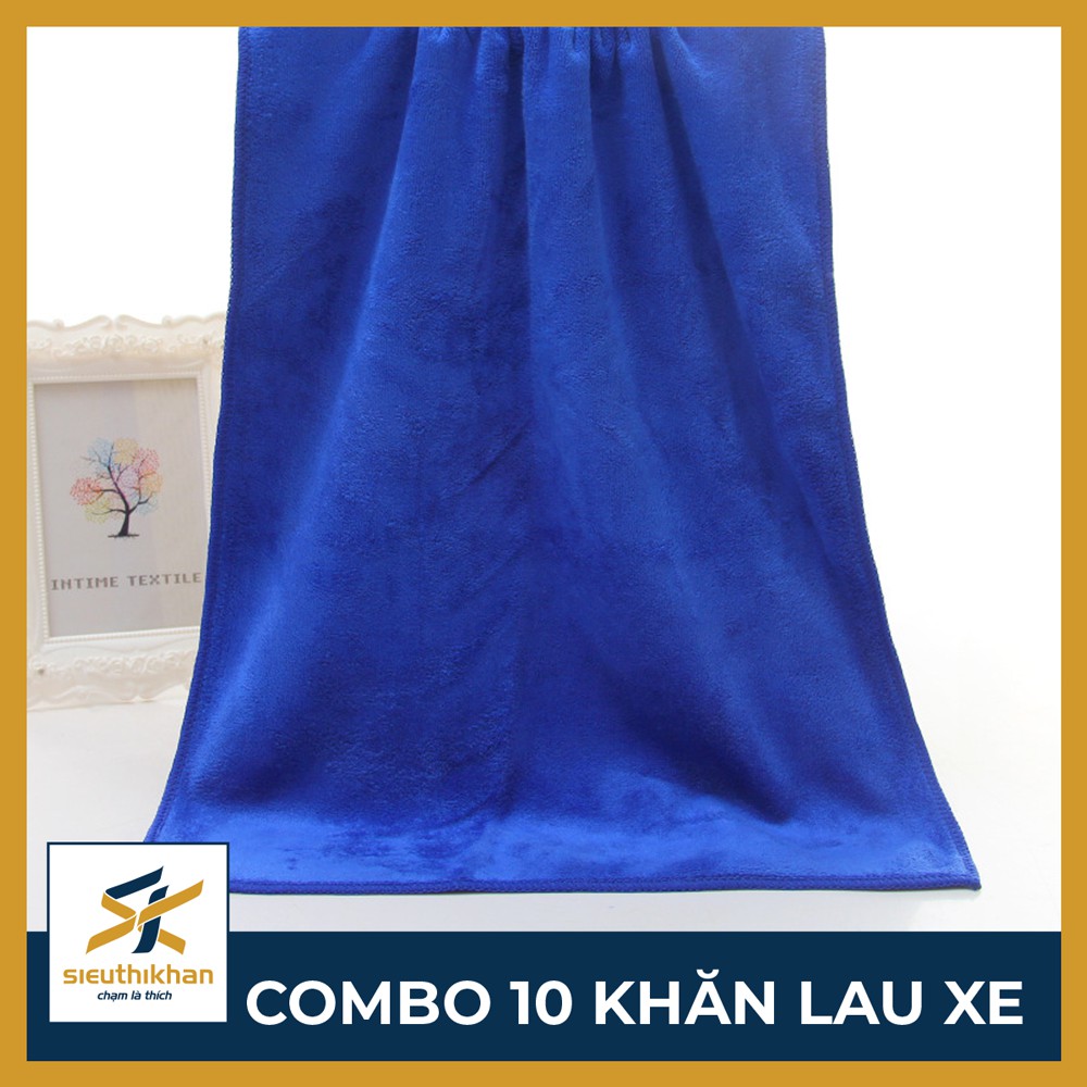 COMBO 10 Khăn lau xe hơi, lau xe máy - Thấm nước, nhanh khô, Độ bền cao | SIÊU THỊ KHĂN