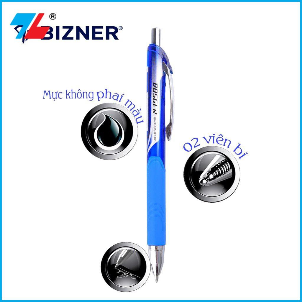 NSMA Bút Gel 2 Đầu Bi Thiên Long Bizner Cao Cấp BIZ- GEL24- 2 màu mực Xanh/ Đen chính hãng