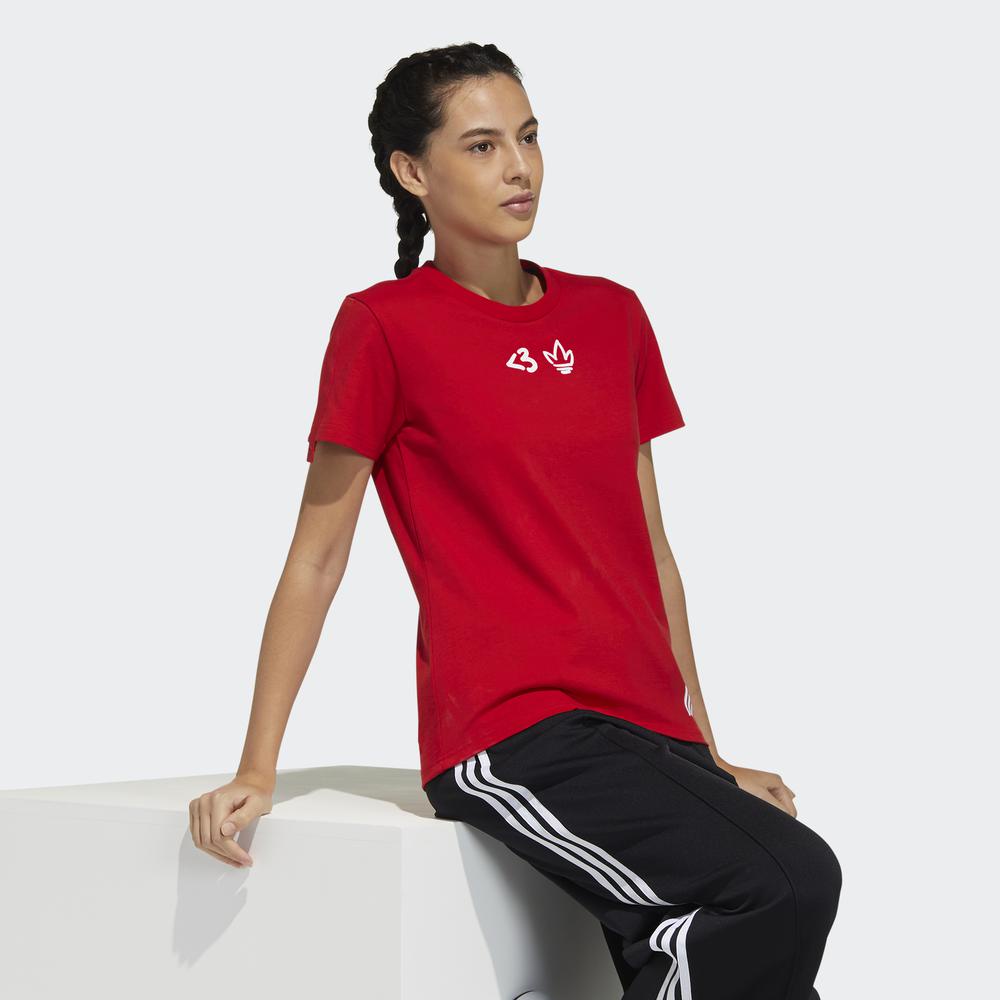 Áo Tee adidas ORIGINALS Nữ Valentine's Day Tee Màu đỏ H39015