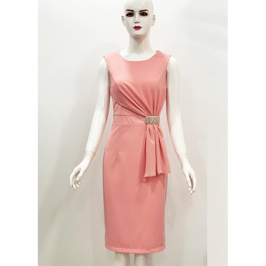 [ GIÁ CỰC SỐC] ĐẦM ÔM DỰ TIỆC KIỂU ĐẦM PHỐI VOAN EO ĐÍNH HẠT SC3098