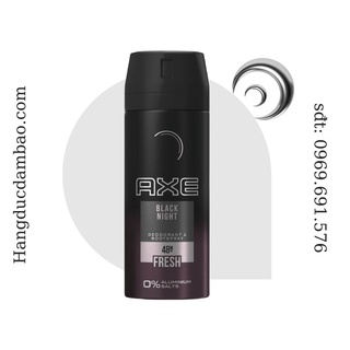 Xịt khử mùi Axe Black Night hương Gỗ - lọ 150ml