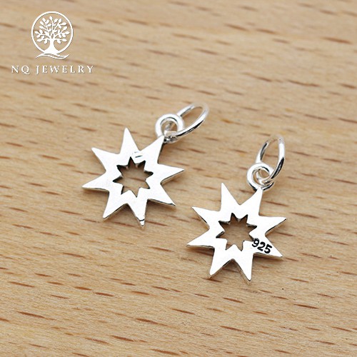 Charm bạc hình sao 8 cánh treo - NQ Jewelry