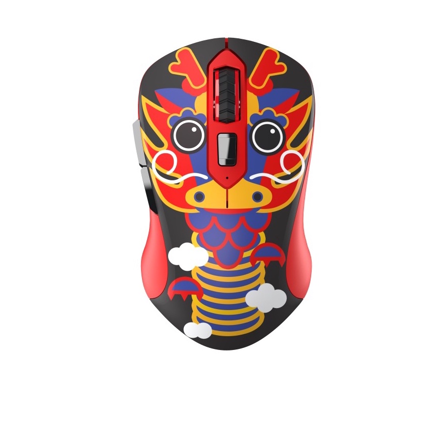 Chuột không dây hình thú Dareu LM115G Multi Color, 4 hình thú Sheep/ Panda/ Dragon/ Lion - Chính hãng, bảo hành 2 năm
