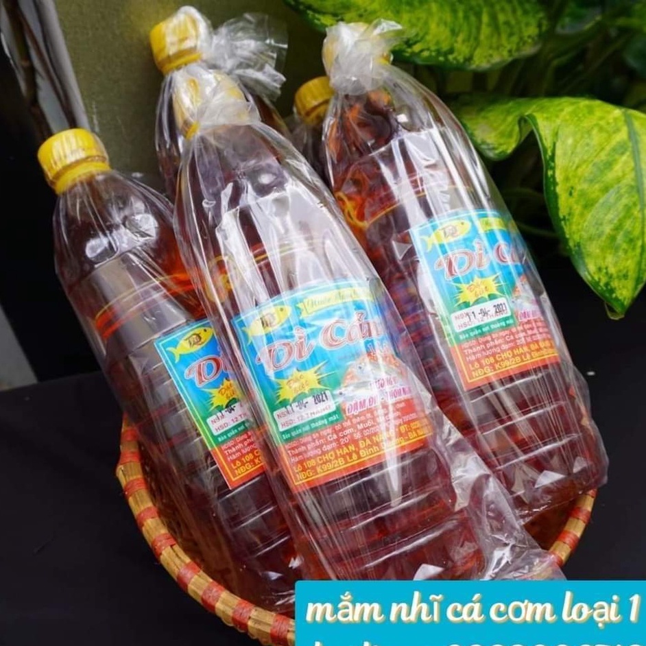 Nước Mắm Cá Cơm Dì Cẩn chính gốc chai 1 lít loại đặc biệt