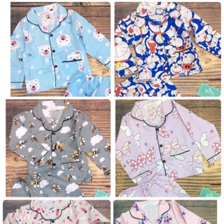 Bộ pijama chất thô lụa dài tay