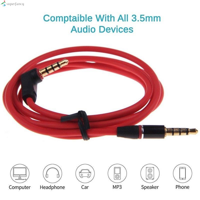 1.2M 3.5mm Jack Plug To Plug Male Cable Audio Lead for Headphone iPod Aux MP3