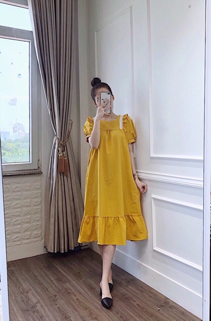 Váy bầu công sở thời trang Aidenshop đầm bầu thiết kế giá rẻ 45-70kg(kèm ảnh thật)