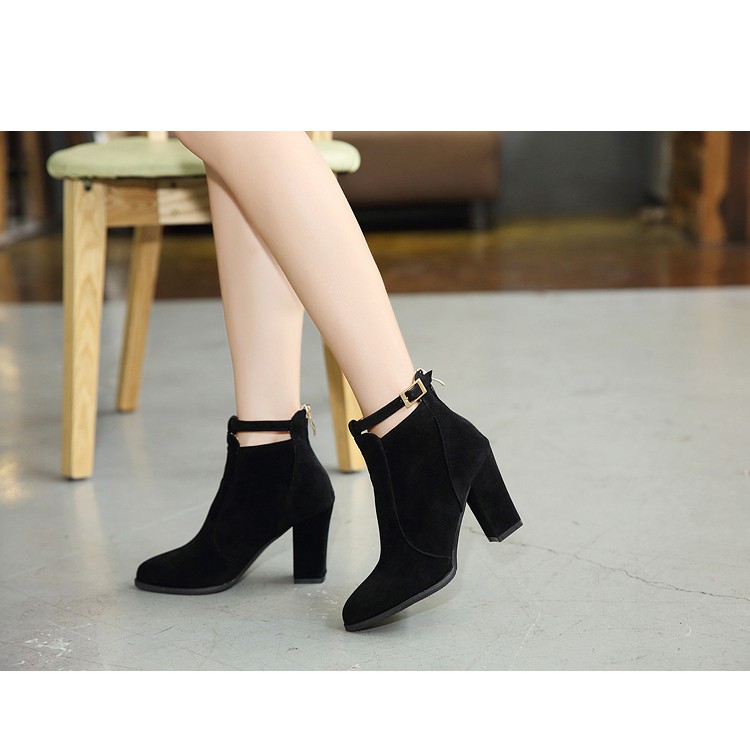 BOOTS NỮ CỔ LƯNG CAO GÓT ĐẾ 7P PHONG CÁCH HÀN QUỐC -G295 | BigBuy360 - bigbuy360.vn
