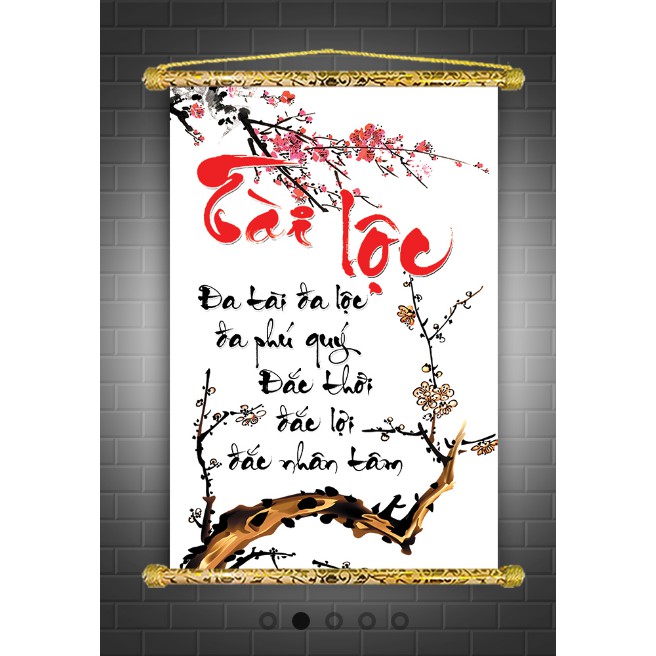 Tranh Liễn  -Tranh  Thư Pháp  – Vải canvas cao cấp nẹp sáo gỗ tự nhiên nhiều mẫu thiết kế-  GIÁ XƯỞNG