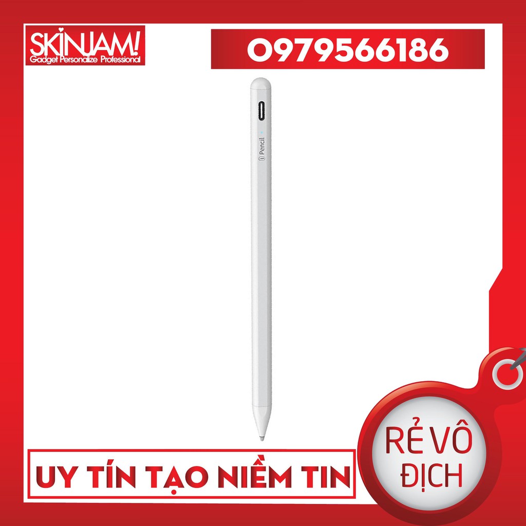 Bút Cảm Ứng WiWu Pencil Pro Cho iP Viết Vẽ Nghiêng Hơn 60 Độ, Chống Tì Tay, Hít Vào Ip Hàng Chính Hãng Wiwu