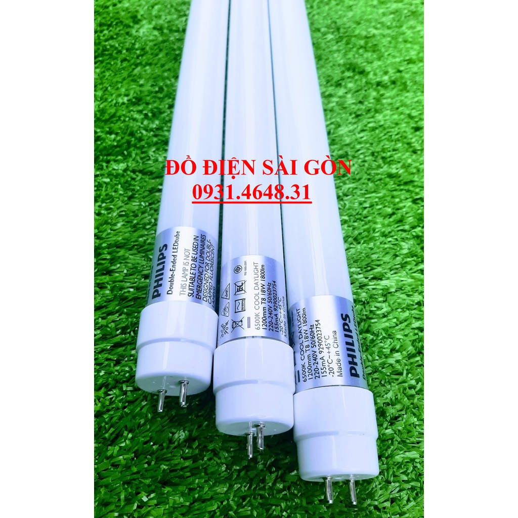 Combo 3 Bóng Đèn Led Tuýp 1m2 ( 1.2m ) PHILIPS Cao Cấp Ánh Sáng TRắng