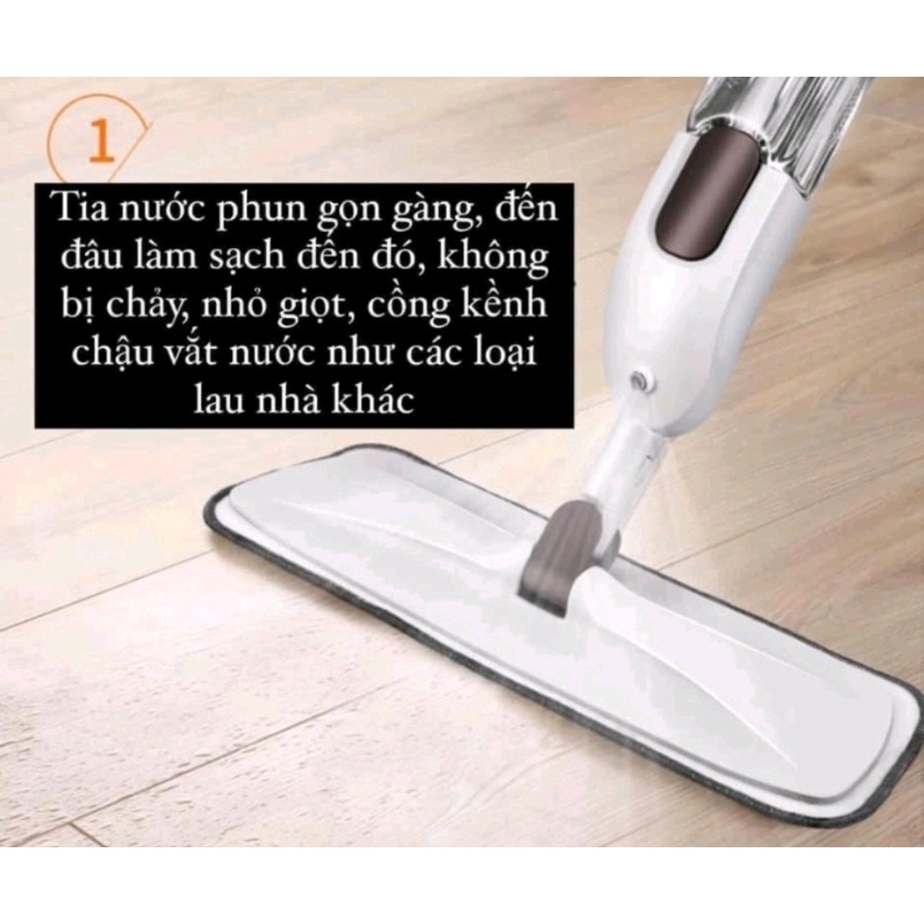 Chổi Lau Nhà Phun Sương Aurora - Xoay 360- Chổi Lau Nhà Thông Minh
