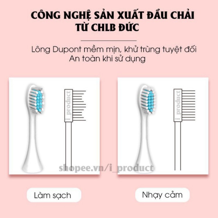 [CHÍNH HÃNG] Bàn Chải Điện Đánh Răng Tự Động Sonic X7 Máy Đánh Răng 6 Chế Độ Cao Cấp Kèm Hộp Và 3 Đầu Bàn Chải Dự Phòng