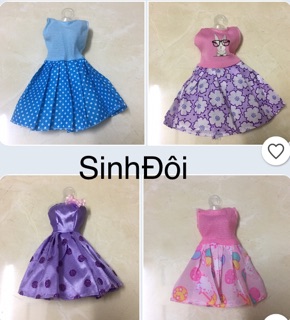 Đầm búp bê 30 cm - xanh dương