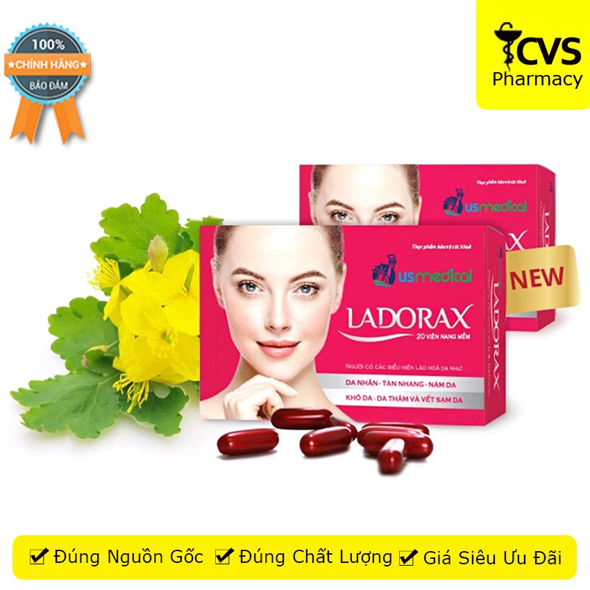 Viên Uống Trắng Da LADORAX - hỗ trợ giúp da sáng mịn & bổ sung chất chống oxy hóa - cvspharmacy