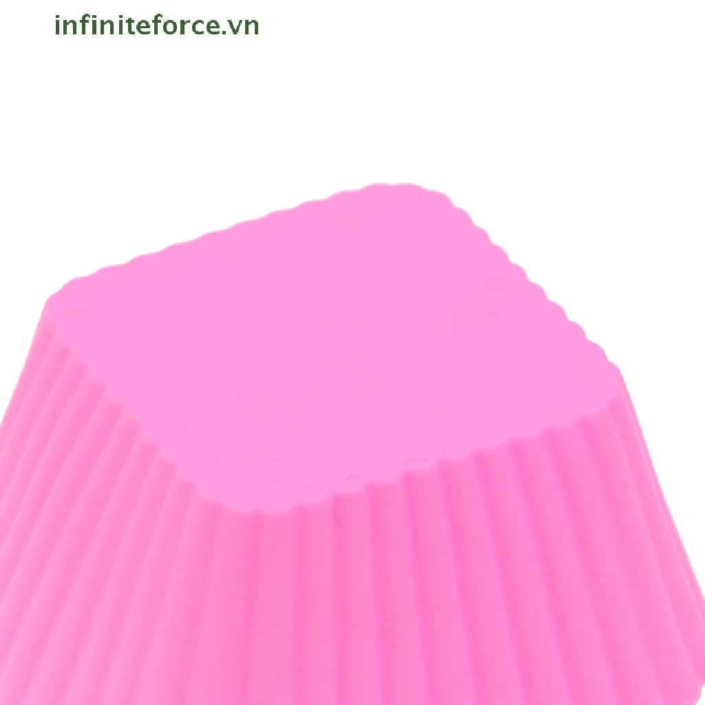 Set 1 / 6 Khuôn Silicon Làm Bánh Muffin Hình Vuông 7cm