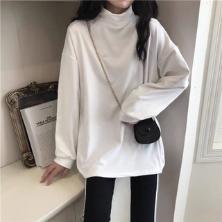 Áo sweater cổ lọ form thụng