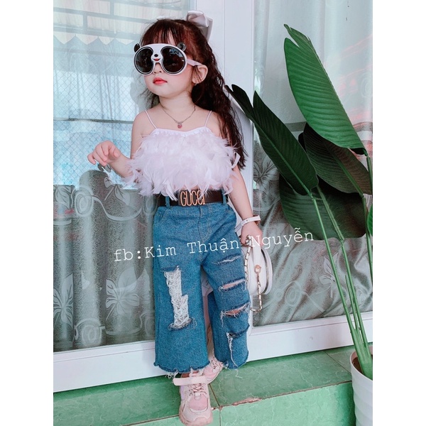 Sét áo lông và quần jean cho bé 7-28kg