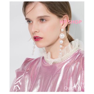bông tai chuỗi hạt lớn nhỏ