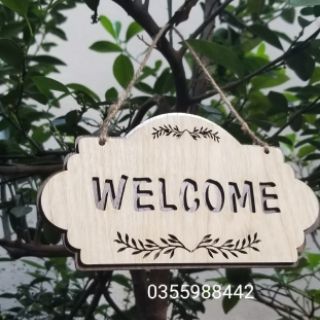 [ Siêu Giảm Giá] bảng gỗ Welcome trang trí