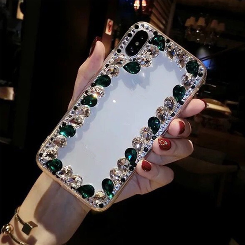 Vỏ bọc cho iphone 15 14 pro max 7 8 plus vỏ shinny crystal rhinestone clear protection vỏ điện thoại