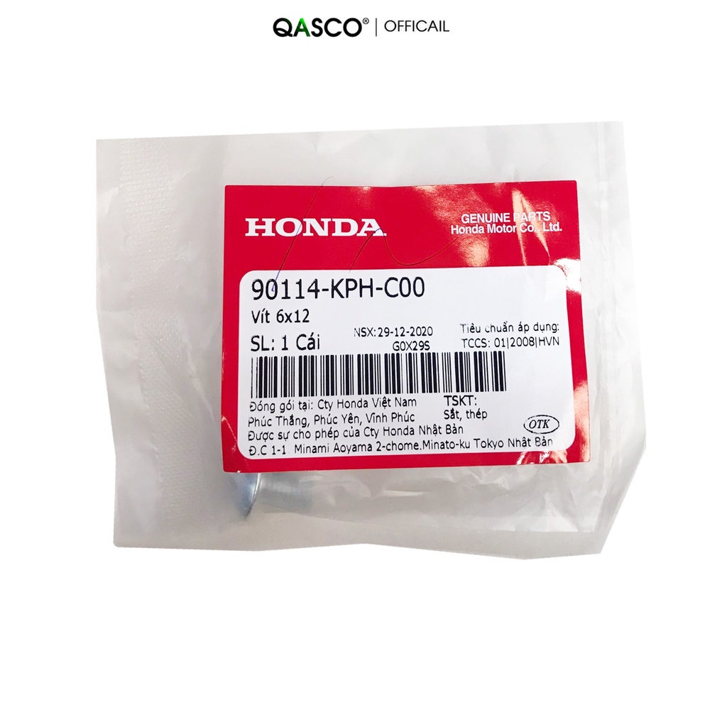 Vít HONDA 6x12 dùng chung nhiều xe  QA(90114KPHC00) _( 22)