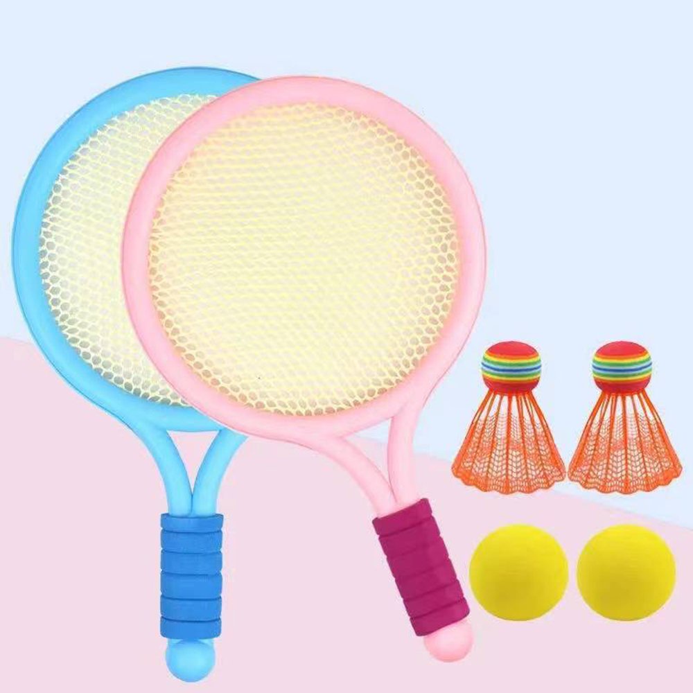 Combo 4 món vợt và bóng tập đánh cầu lông, đánh tenis vận động cho bé, phát triển sức khoẻ, ABS không độc hại, an toàn