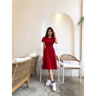 ĐẦM MIDI THẮT EO XOÈ