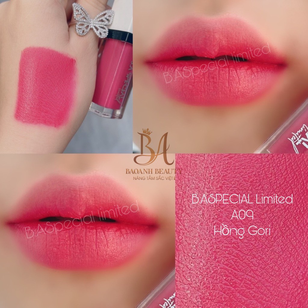 HOT TREND 2021 [A09 Hồng Gori] Son B.A Special Limited – Son Hữu Cơ Không Chì Siêu Lì – Màu Son Ngọt Ngào Tươi Sáng