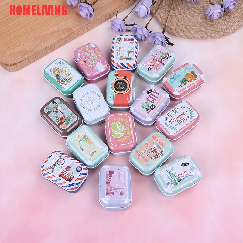 [HOMELIVING] Hộp Thiếc Mini Đựng Trang Sức / Đồng Xu / Trang Sức Hình Chữ Nhật Màu Ngẫu Nhiên