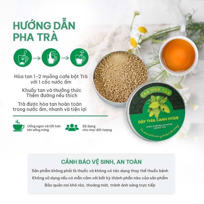 Trà Dây Thìa Canh Hygie 50g/250g giúp ổn định đường huyết