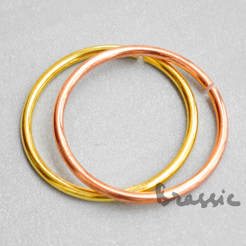 Vòng tay đồng nam nữ, kiềng đồng trơn vintage VT27, có hai loại đồng thau và đồng đỏ