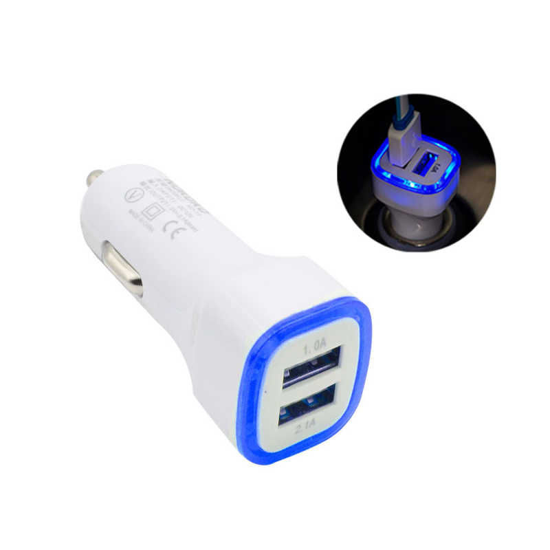 Củ Sạc Xe Hơi Có Đèn Led Và Cổng Sạc Usb