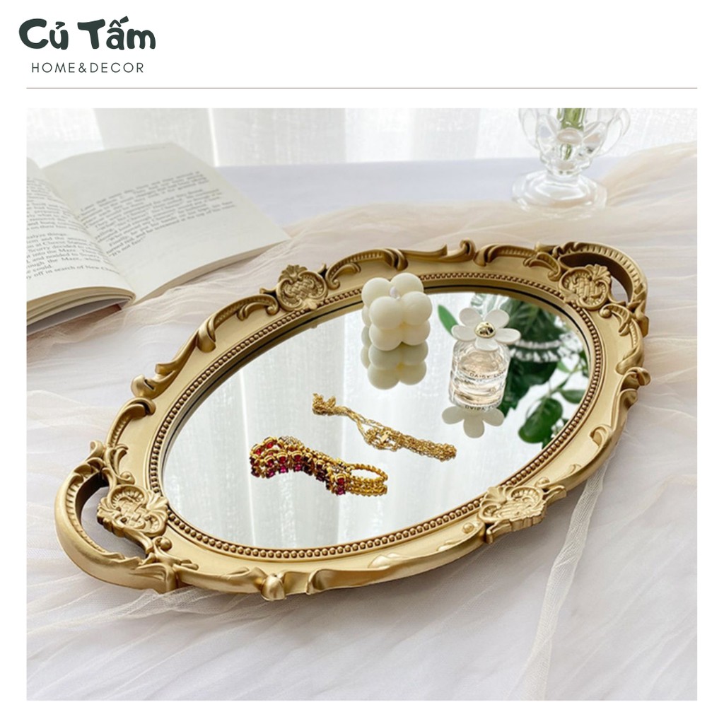 Gương trang điểm, phụ kiện chụp ảnh, phong cách royal cổ điển - cutam.homedecor (Có lẻ khung gương)