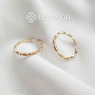 Nhẫn Bạc Eleanor Mạ Vàng 14K Thiết Kế Hình Học Vintage Xinh Xắn, Thời Trang